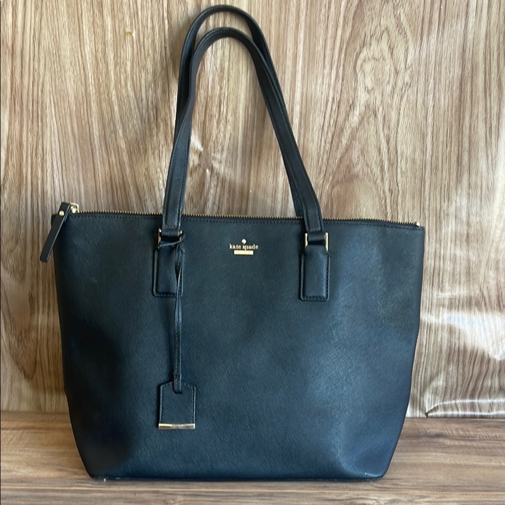 Pre-owned Kate Spade Black Leather Tote Bag